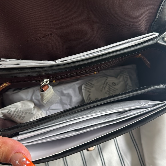 Coach Embossed Croc Leather Cassie Crossbody 19 Black with silver hardware NWT - Picture 17 of 17